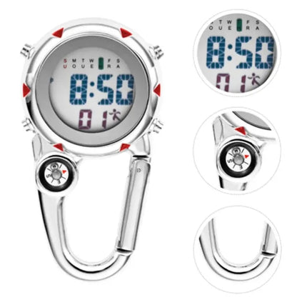 Digital Carabiner Watch with Compass