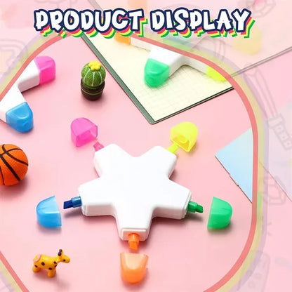 5 Colors Star Markers Fluorescent Pens