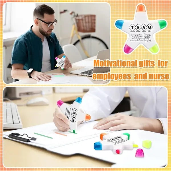 5 Colors Star Markers Fluorescent Pens