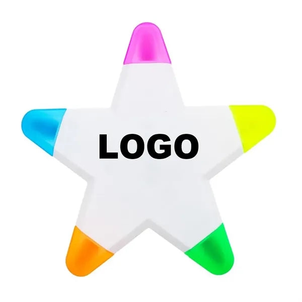 5 Colors Star Markers Fluorescent Pens