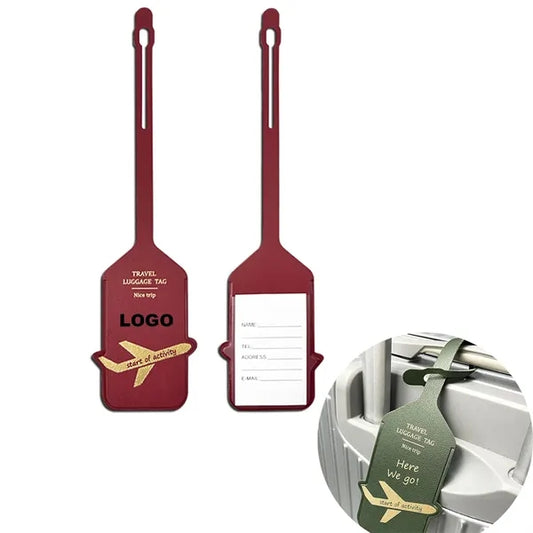 PU Leather Luggage Tags for Airplane and Cruise Travel