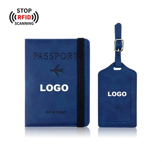 Passport Cover Holder and Luggage Tag Set