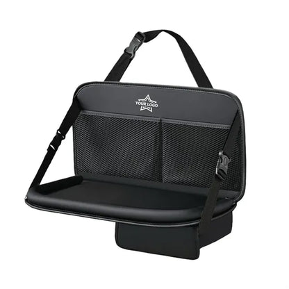 Foldable PU Leather Seat Back Organizer with Tray