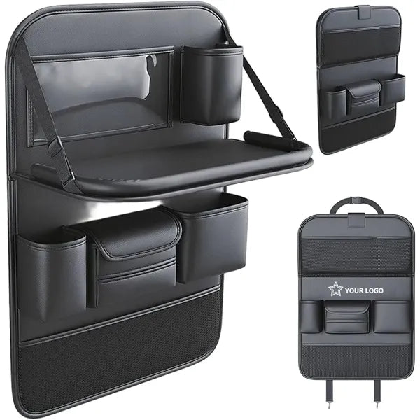 Foldable Leather Car Back Seat Organizer