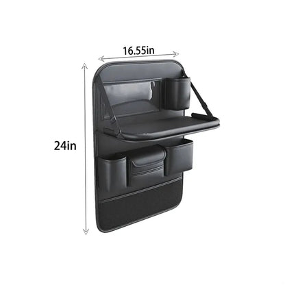 Foldable Leather Car Back Seat Organizer