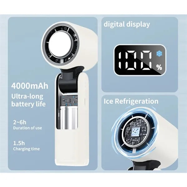 Handheld Portable Fan with Ice Cooler