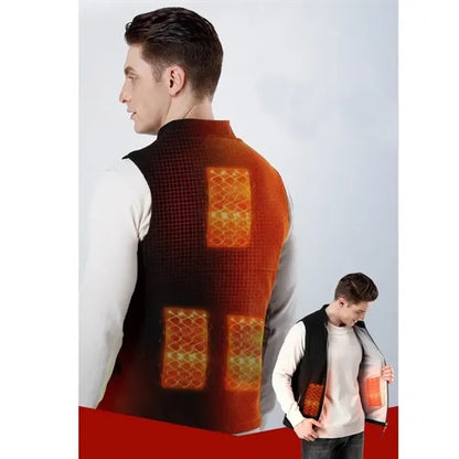 Electric Rechargeable Heated Vest 5 Heating Zones