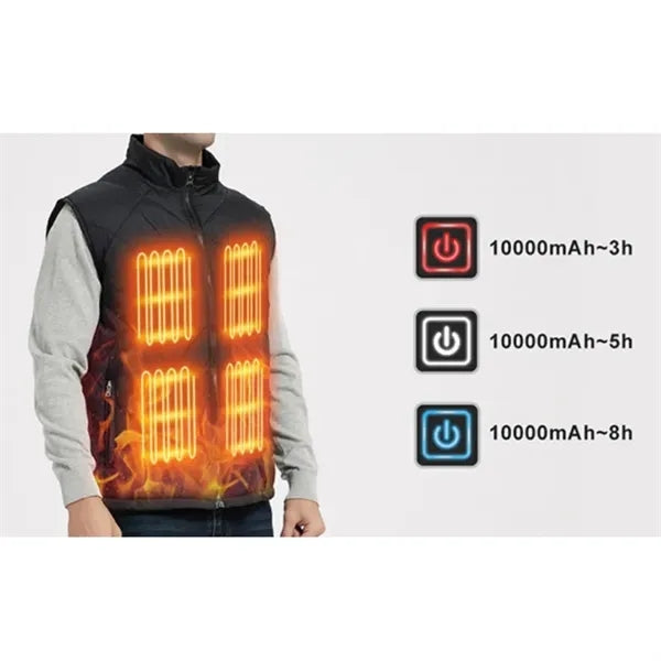 9 Heating Zones Electric Unisex Heated Vest