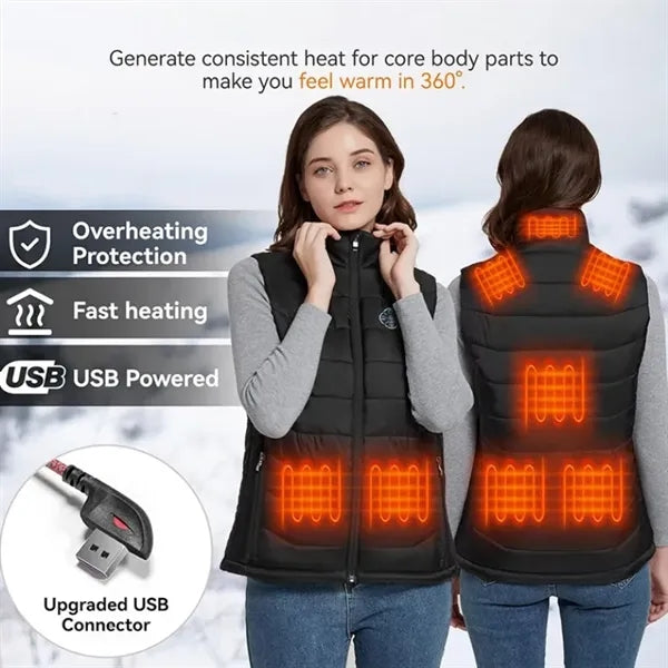 9 Heating Zones Electric Unisex Heated Vest