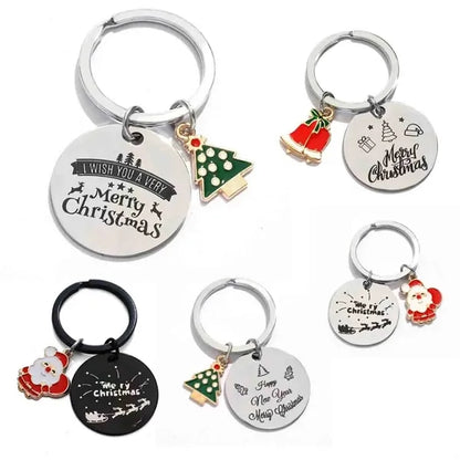 Stainless Steel Christmas Keychain