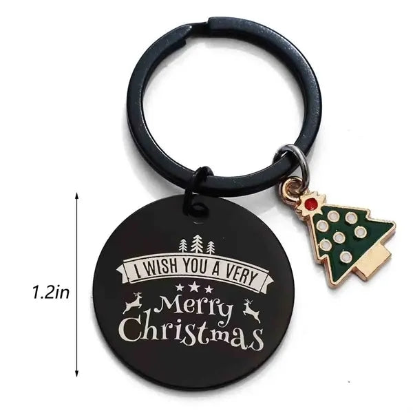 Stainless Steel Christmas Keychain