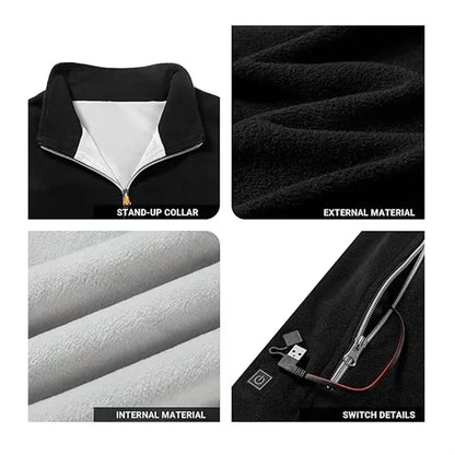 Electric Rechargeable Heated Vest 5 Heating Zones