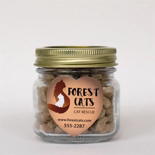 Half Pint Jar with Small Heart Magnet Pet Fill