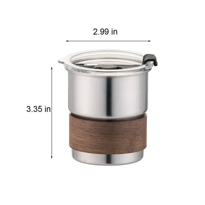 10-oz Stainless Steel Portable Camp Cup with Foldable Handle