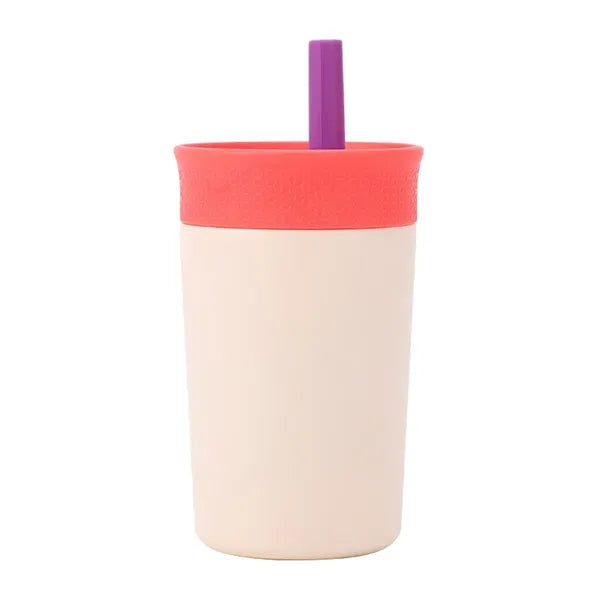 12-oz Stainless Steel Tumbler with Spill-Resistant Straw