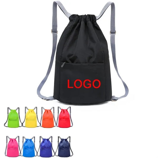 Portable Oxford Cloth Drawstring Backpack Bag