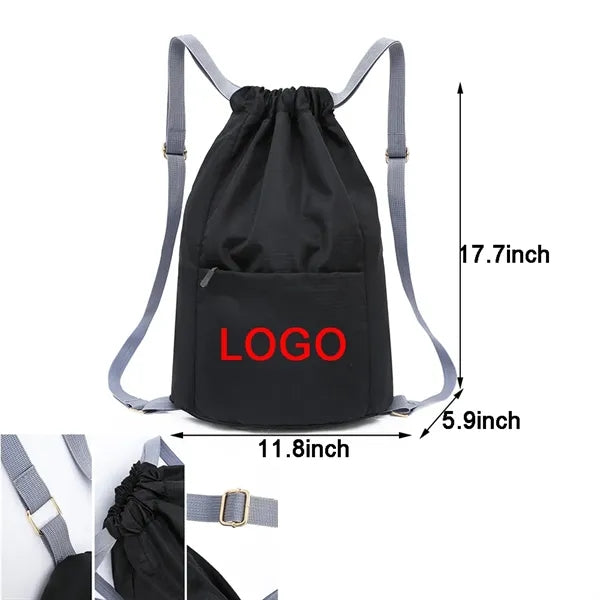 Portable Oxford Cloth Drawstring Backpack Bag