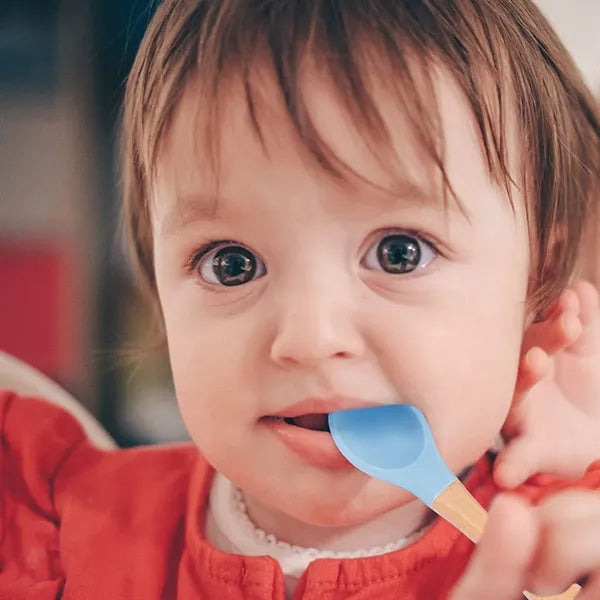 Silicone Baby Spoons and Forks for 12-18 Months Self-feeding