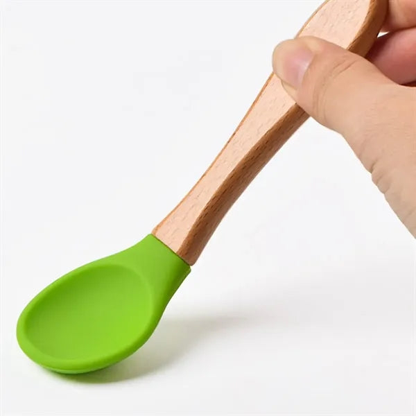 Silicone Baby Spoons and Forks for 12-18 Months Self-feeding
