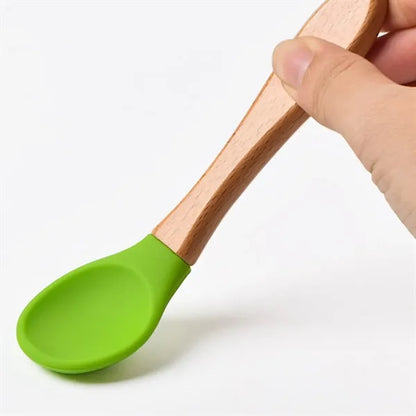 Silicone Baby Spoons and Forks for 12-18 Months Self-feeding