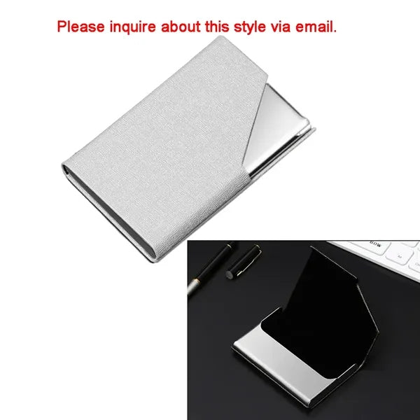 Portable Aluminum Alloy Thumb-push Business Card Holder Case