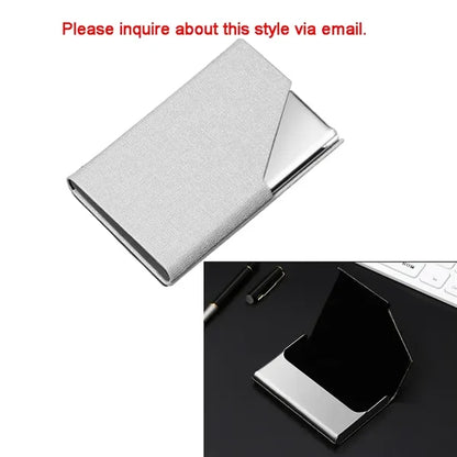 Portable Aluminum Alloy Thumb-push Business Card Holder Case