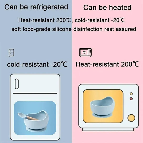 Silicone Suction Baby Soft Spill Resistant Bowl
