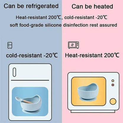 Silicone Suction Baby Soft Spill Resistant Bowl