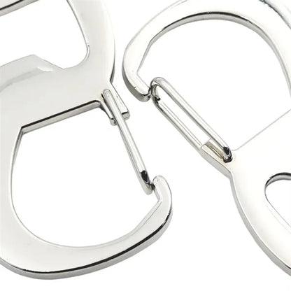 Self-Locking Zinc Alloy Bottle Opener Carabiner Keychain