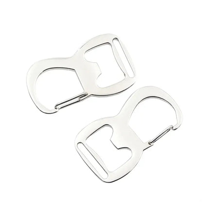 Self-Locking Zinc Alloy Bottle Opener Carabiner Keychain