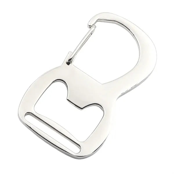 Self-Locking Zinc Alloy Bottle Opener Carabiner Keychain