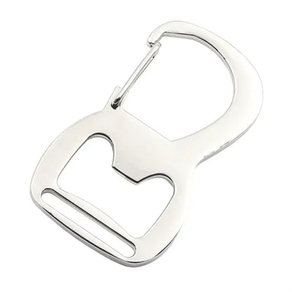Self-Locking Zinc Alloy Bottle Opener Carabiner Keychain