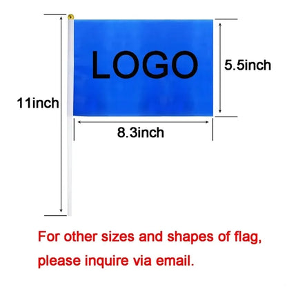 Custom Printed Portable Polyester Hand Held Stick Flag