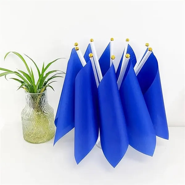 Custom Printed Portable Polyester Hand Held Stick Flag
