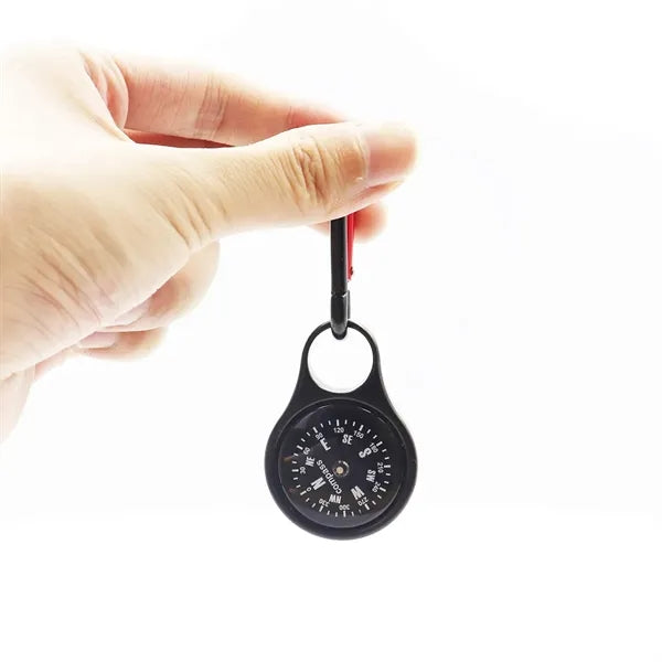 Zinc Alloy Outdoor Hanging Ring Carabiner Survival Compass