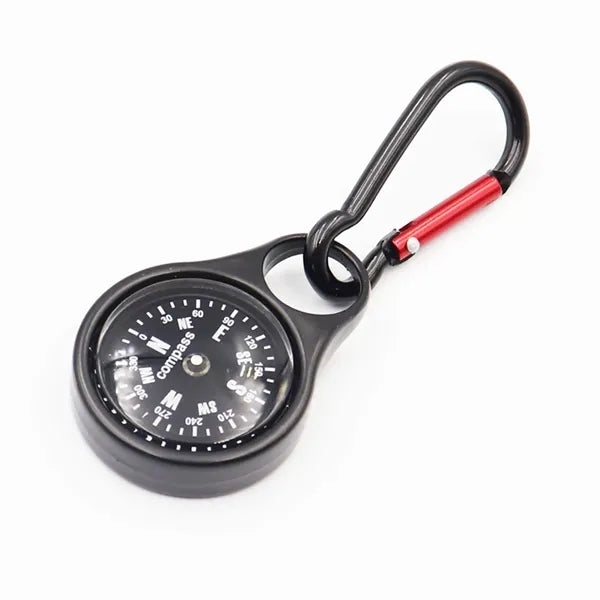 Zinc Alloy Outdoor Hanging Ring Carabiner Survival Compass