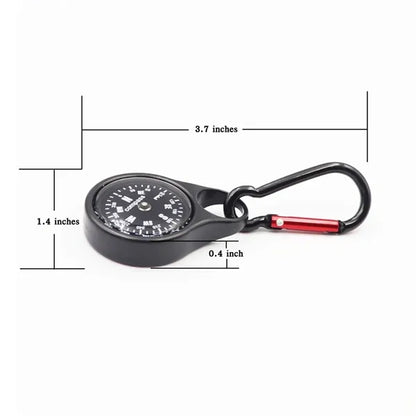 Zinc Alloy Outdoor Hanging Ring Carabiner Survival Compass