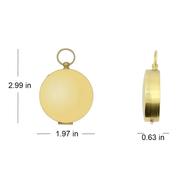 Copper Luminous Waterproof Flip-top Pocket Camping Compass