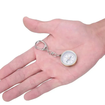 Zinc Alloy Compact Vintage Portable Pocket Compass Keychain
