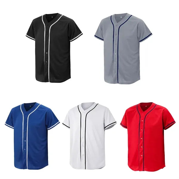 Custom Blank Baseball Jersey Short Sleeve Hip Hop Style