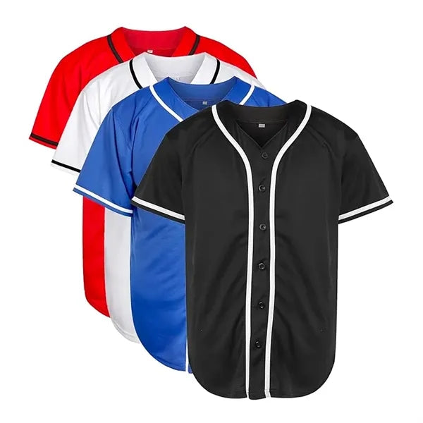 Custom Blank Baseball Jersey Short Sleeve Hip Hop Style