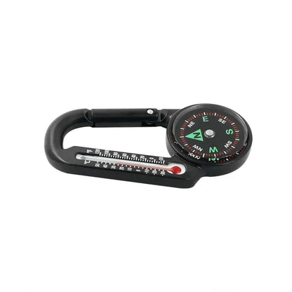 3-in-1 Single-Side Carabiner Compass with Thermometer