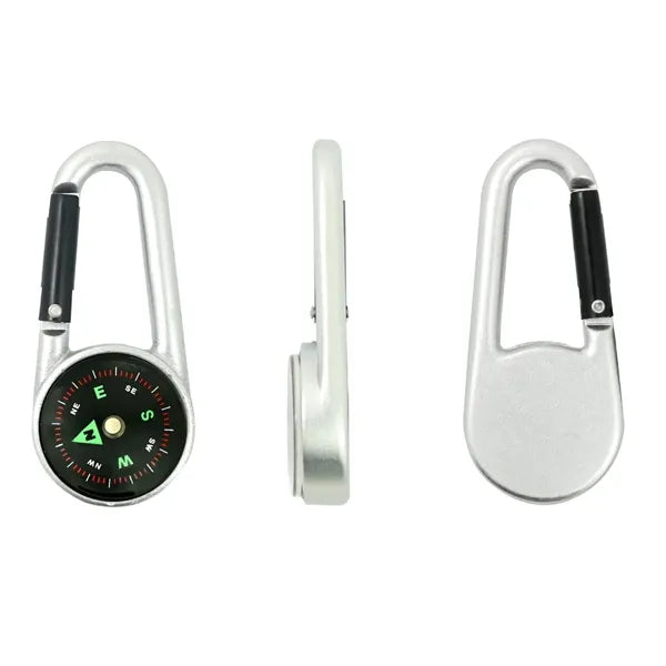 Single-Sided Outdoor Carabiner Compass with Clear Scale