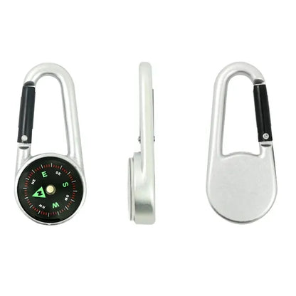 Single-Sided Outdoor Carabiner Compass with Clear Scale