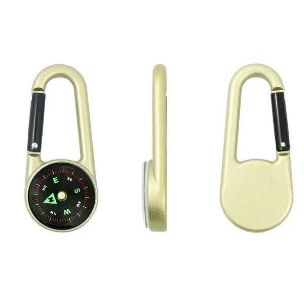 Single-Sided Outdoor Carabiner Compass with Clear Scale