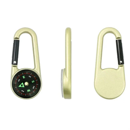 Single-Sided Outdoor Carabiner Compass with Clear Scale