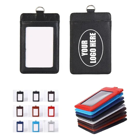 Vertical Leather Badge Holder