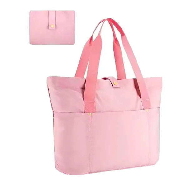 Foldable Zipper Tote Bag for Women Large Travel Shoulder Bag