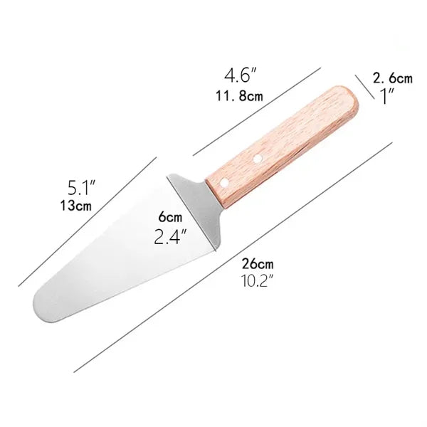 Wooden Handled Cheese Pizza Baking Spatula