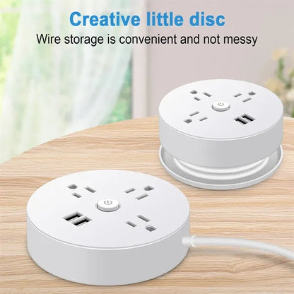 6-in-1 Charging Station with 3 AC Outlets and 2 USB Ports